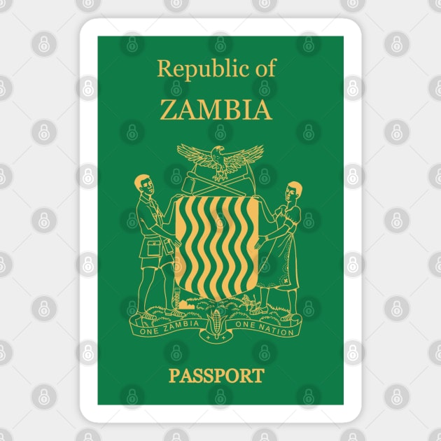 Zambia passport Magnet by Travellers